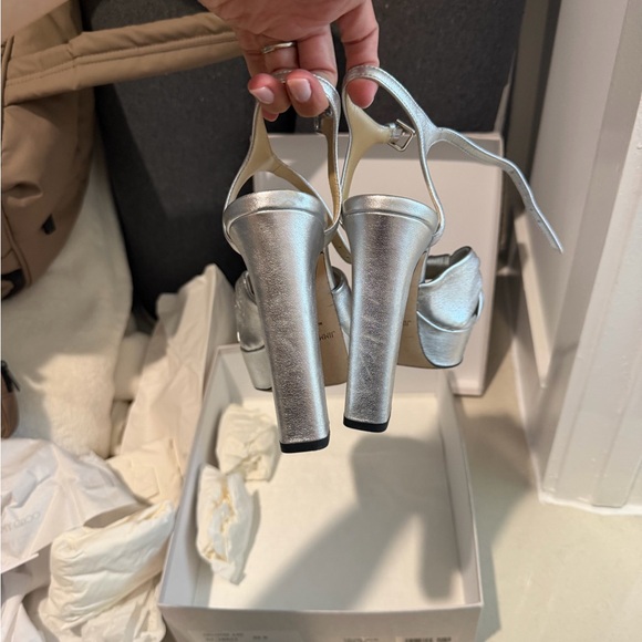 Jimmy Choo HELOISE Silver Heels - Picture 3 of 10